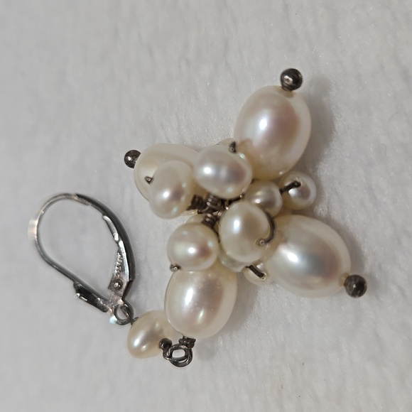 Lucas Lameth Jewelry - Sterling Silver And Pearl Cluster Earrings
